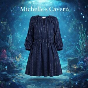 Time and Tru Navy Striped woman’s size small 4-6 Dress